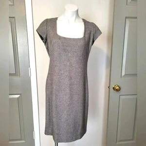 Ralph Lauren Black Label Soft Cashmere/ Wool Blend Tweed Sheath Dress(14)
